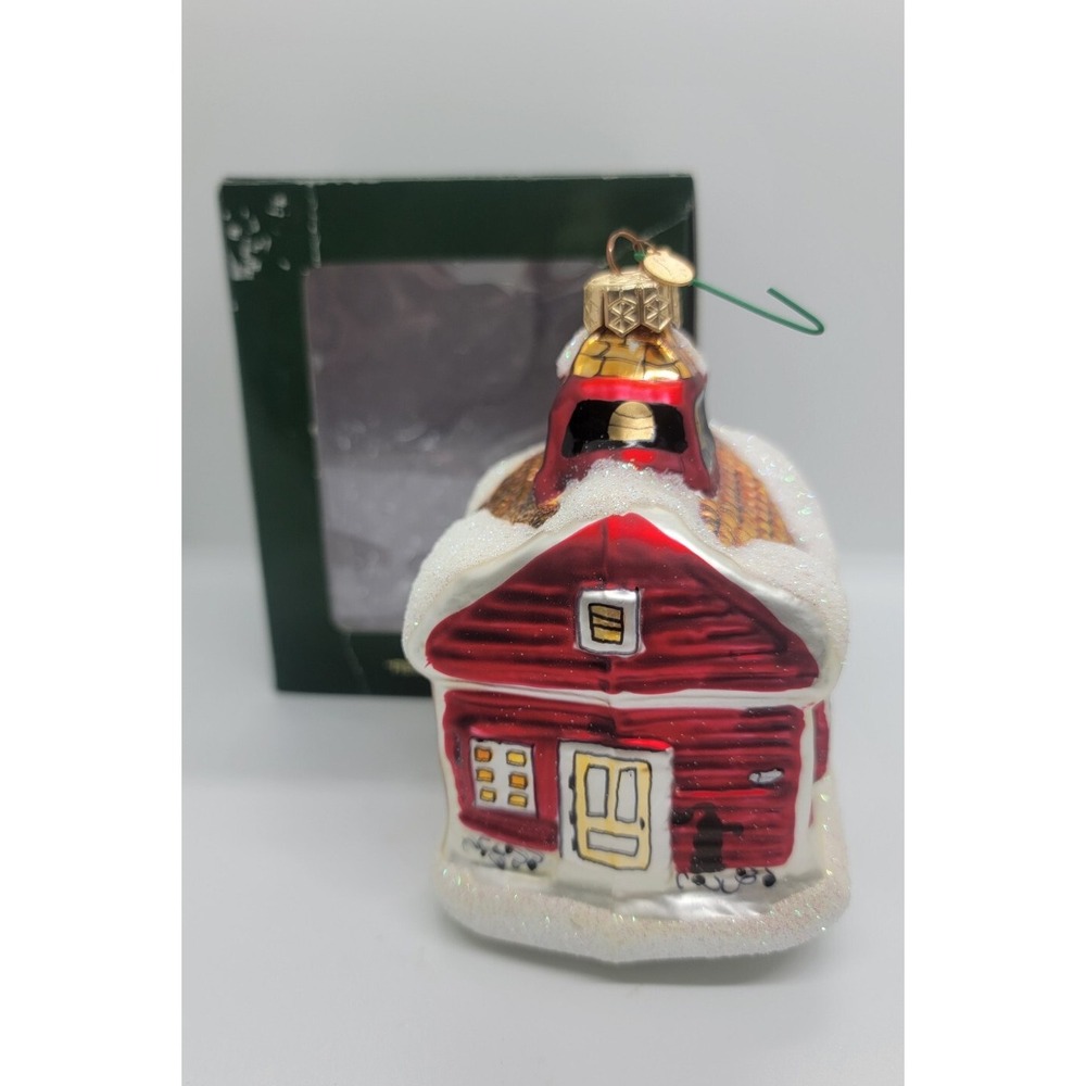Dept 56 New England Village Series Red Schoolhouse Ornament With Box